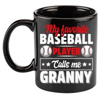 My Favorite Baseball Player Calls Me Granny Mother's Day 11oz C Handle Ceramic Mug