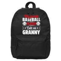 My Favorite Baseball Player Calls Me Granny Mother's Day 16 in Basic Backpack