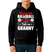 My Favorite Baseball Player Calls Me Granny Mother's Day Kids Hoodie