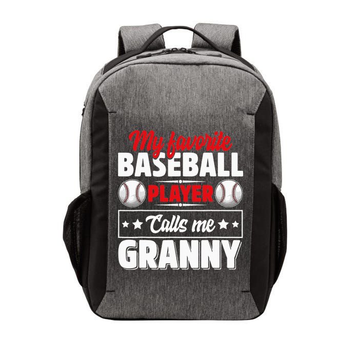 My Favorite Baseball Player Calls Me Granny Mother's Day Vector Backpack