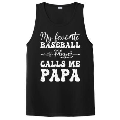 My Favorite Baseball Player Calls Me Papa Softball Fathers PosiCharge Competitor Tank