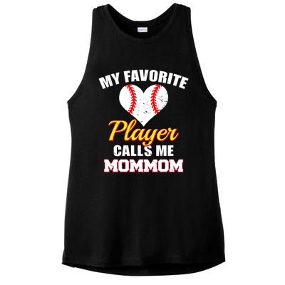 My Favorite Baseball Player Calls Me Mommom Funny Mom Mom Gift Ladies PosiCharge Tri-Blend Wicking Tank