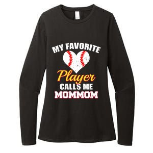 My Favorite Baseball Player Calls Me Mommom Funny Mom Mom Gift Womens CVC Long Sleeve Shirt