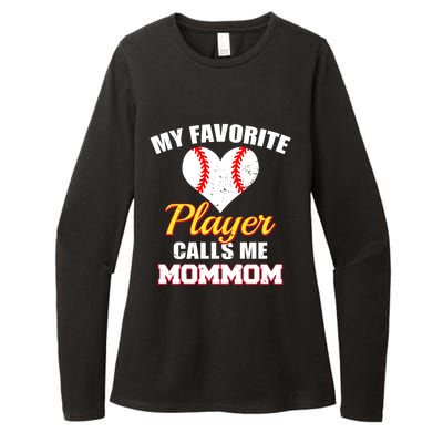 My Favorite Baseball Player Calls Me Mommom Funny Mom Mom Gift Womens CVC Long Sleeve Shirt