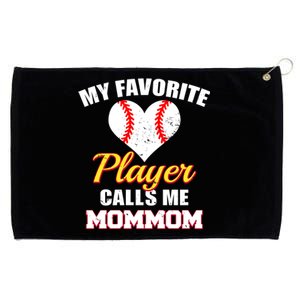 My Favorite Baseball Player Calls Me Mommom Funny Mom Mom Gift Grommeted Golf Towel