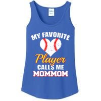 My Favorite Baseball Player Calls Me Mommom Funny Mom Mom Gift Ladies Essential Tank