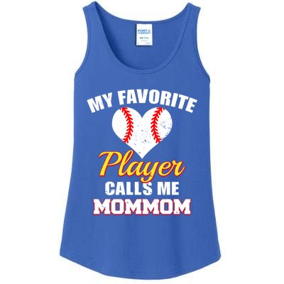 My Favorite Baseball Player Calls Me Mommom Funny Mom Mom Gift Ladies Essential Tank