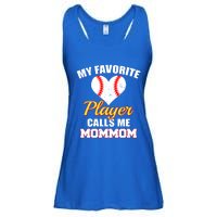 My Favorite Baseball Player Calls Me Mommom Funny Mom Mom Gift Ladies Essential Flowy Tank