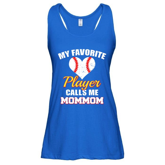 My Favorite Baseball Player Calls Me Mommom Funny Mom Mom Gift Ladies Essential Flowy Tank