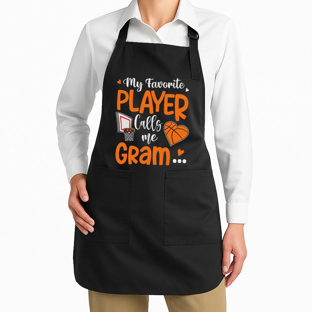 My Favorite Basketball Player Calls Me Gram Apron