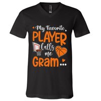 My Favorite Basketball Player Calls Me Gram V-Neck T-Shirt