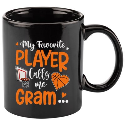 My Favorite Basketball Player Calls Me Gram 11oz C Handle Ceramic Mug