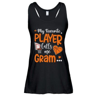 My Favorite Basketball Player Calls Me Gram Ladies Essential Flowy Tank