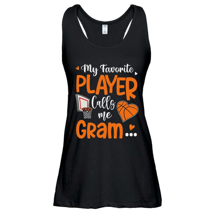 My Favorite Basketball Player Calls Me Gram Ladies Essential Flowy Tank