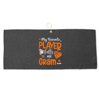 My Favorite Basketball Player Calls Me Gram Large Microfiber Waffle Golf Towel