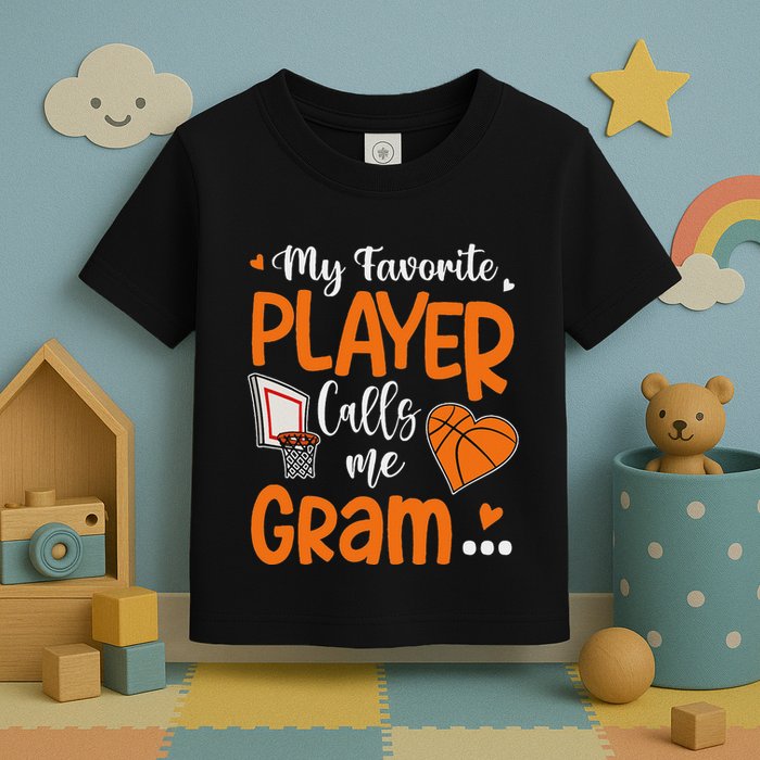 My Favorite Basketball Player Calls Me Gram Toddler T-Shirt