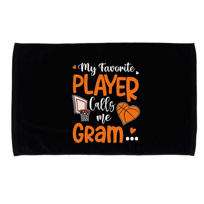 My Favorite Basketball Player Calls Me Gram Microfiber Hand Towel