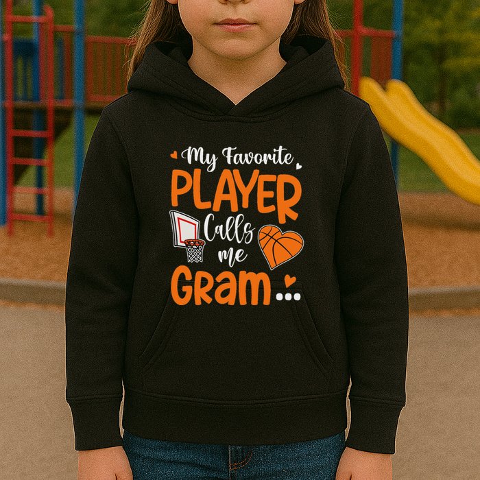 My Favorite Basketball Player Calls Me Gram Kids Hoodie