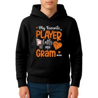 My Favorite Basketball Player Calls Me Gram Kids Hoodie