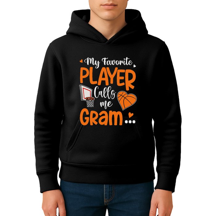 My Favorite Basketball Player Calls Me Gram Kids Hoodie