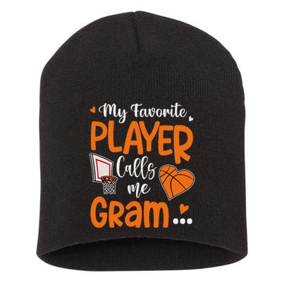 My Favorite Basketball Player Calls Me Gram Short Acrylic Beanie