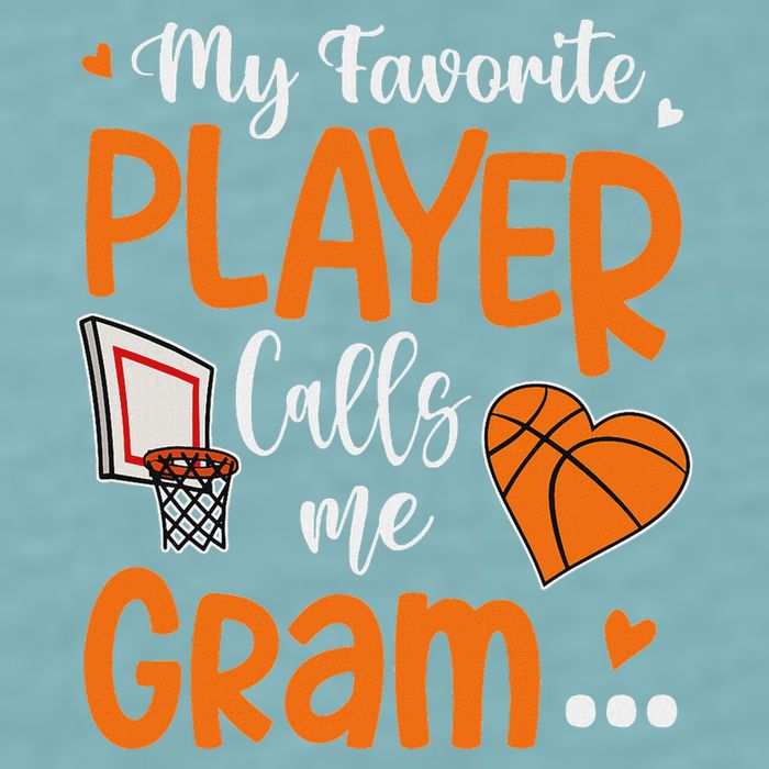 My Favorite Basketball Player Calls Me Gram Sueded Cloud Jersey T-Shirt