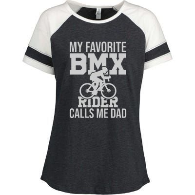 My Favorite BMX Rider Calls Me Dad Gift Road Cyling Enza Ladies Jersey Colorblock Tee