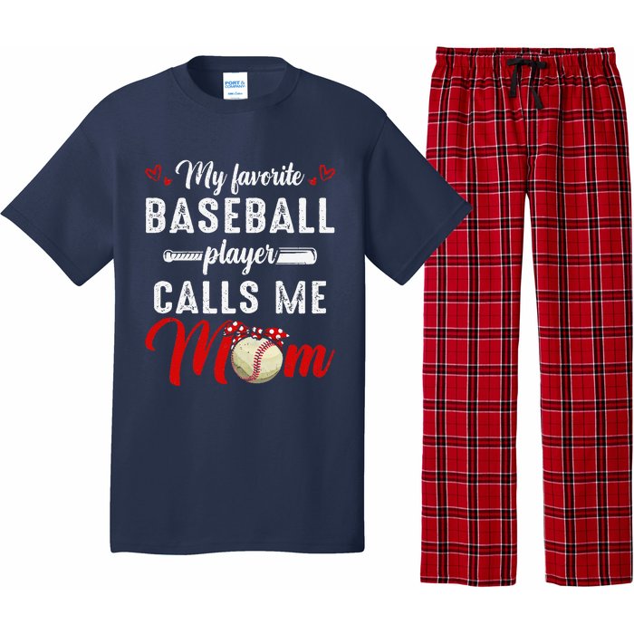 My Favorite Baseball Player Calls Me Mom Funny MotherS Day Pajama Set