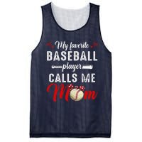 My Favorite Baseball Player Calls Me Mom Funny MotherS Day Mesh Reversible Basketball Jersey Tank