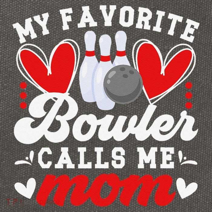 My Favorite Bowler Calls Me Mom Of A Bowler Mama Bowling Mom Cotton Canvas Backpack