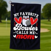 My Favorite Bowler Calls Me Mom Of A Bowler Mama Bowling Mom Golf Towel