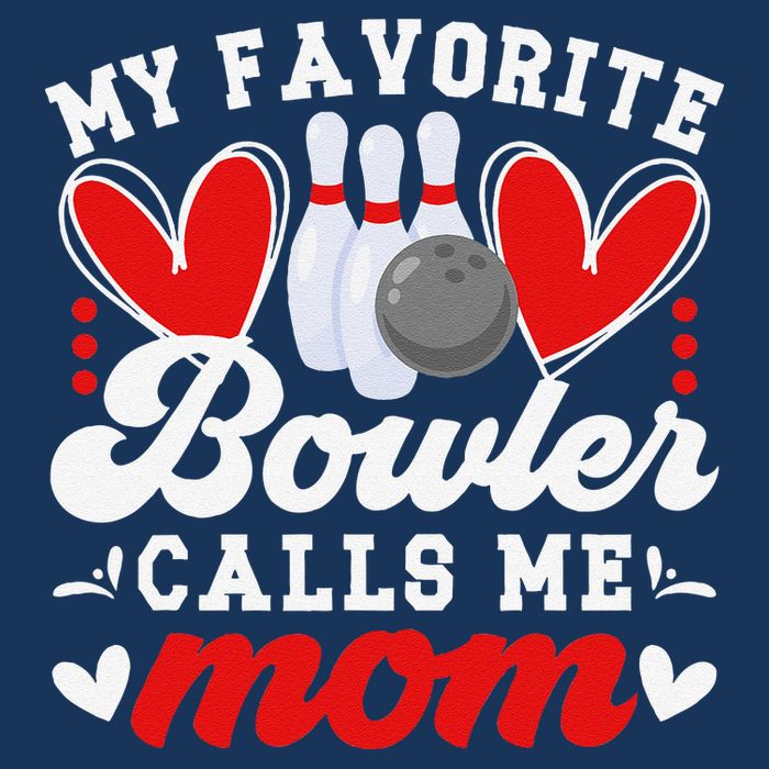 My Favorite Bowler Calls Me Mom Of A Bowler Mama Bowling Mom Kids T-Shirt