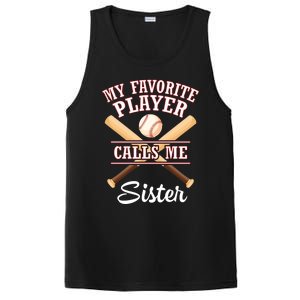 My Favorite Baseball Player Calls Me Sister Brother Cousin Cool Gift PosiCharge Competitor Tank