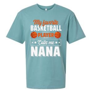 My Favorite Basketball Player Calls Me Nana Mother's Day Sueded Cloud Jersey T-Shirt