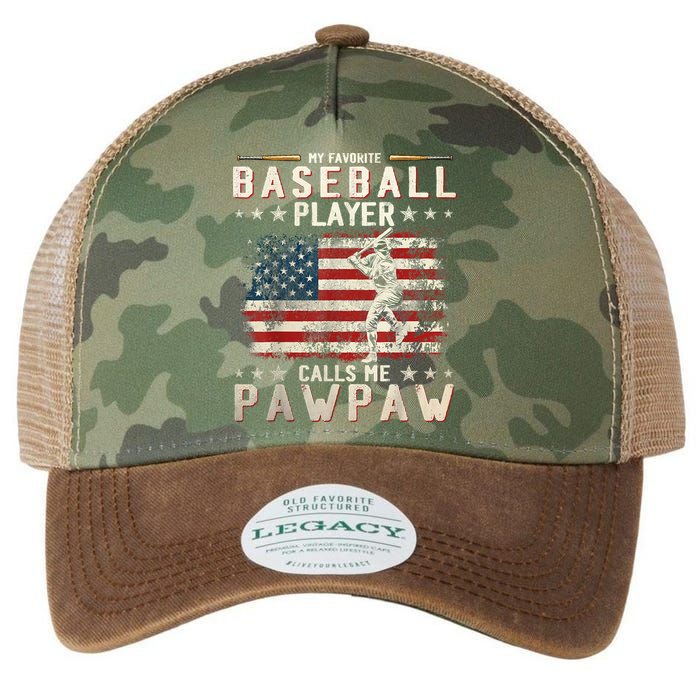My Favorite Baseball Player Calls Me Pawpaw Flag Father Day Legacy Tie Dye Trucker Hat