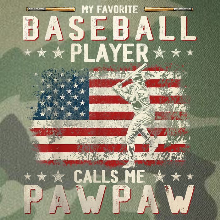 My Favorite Baseball Player Calls Me Pawpaw Flag Father Day Legacy Tie Dye Trucker Hat