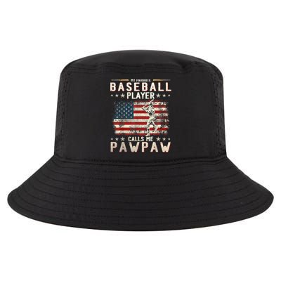My Favorite Baseball Player Calls Me Pawpaw Flag Father Day Cool Comfort Performance Bucket Hat