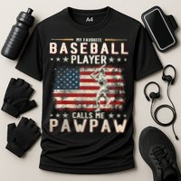 My Favorite Baseball Player Calls Me Pawpaw Flag Father Day Performance Shirt