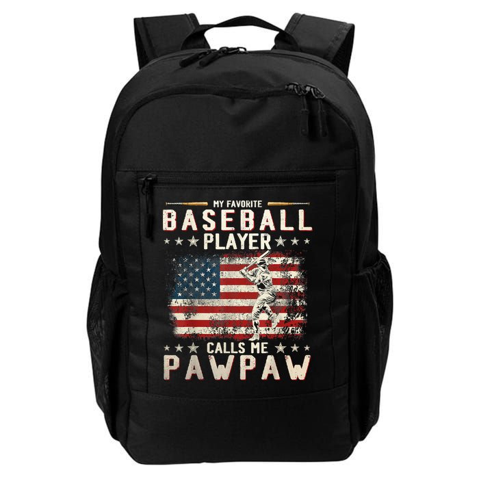 My Favorite Baseball Player Calls Me Pawpaw Flag Father Day Backpack