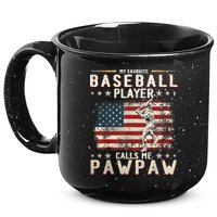 My Favorite Baseball Player Calls Me Pawpaw Flag Father Day 15oz Campfire Ceramic Mug