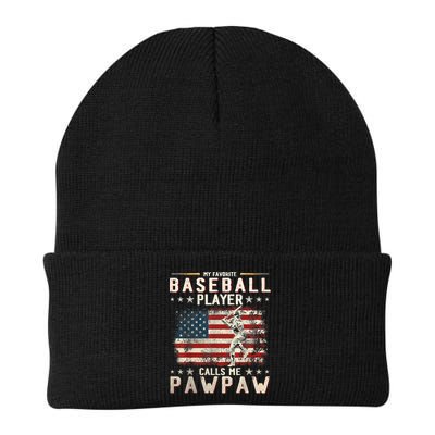 My Favorite Baseball Player Calls Me Pawpaw Flag Father Day Beanie