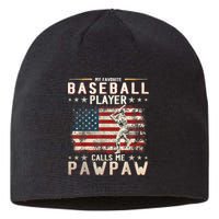My Favorite Baseball Player Calls Me Pawpaw Flag Father Day Sustainable Beanie