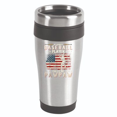 My Favorite Baseball Player Calls Me Pawpaw Flag Father Day 16oz Travel Tumbler