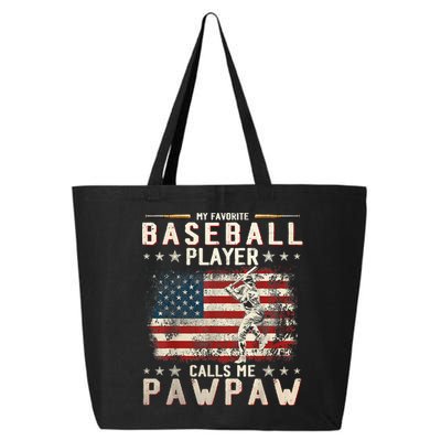 My Favorite Baseball Player Calls Me Pawpaw Flag Father Day 25L Jumbo Tote