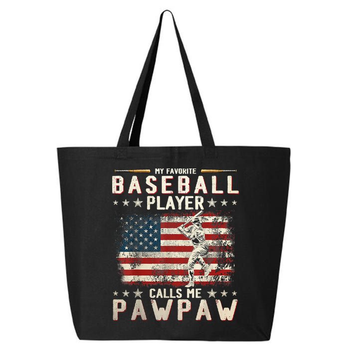 My Favorite Baseball Player Calls Me Pawpaw Flag Father Day 25L Jumbo Tote