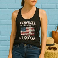 My Favorite Baseball Player Calls Me Pawpaw Flag Father Day Womens Tank Top