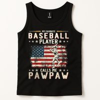 My Favorite Baseball Player Calls Me Pawpaw Flag Father Day Tank Top