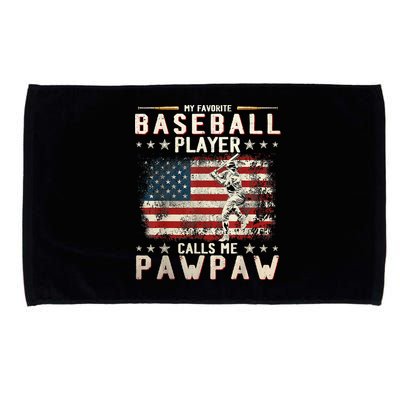My Favorite Baseball Player Calls Me Pawpaw Flag Father Day Microfiber Hand Towel