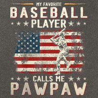 My Favorite Baseball Player Calls Me Pawpaw Flag Father Day Cotton Canvas Backpack