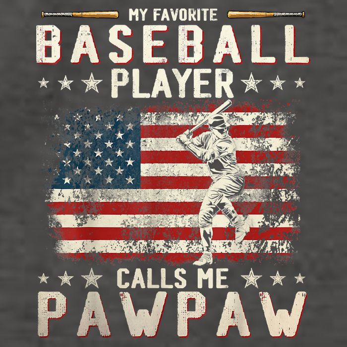 My Favorite Baseball Player Calls Me Pawpaw Flag Father Day Vector Backpack